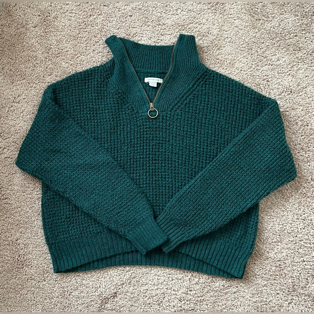 American Eagle Quarter Zip Sweater Size XS